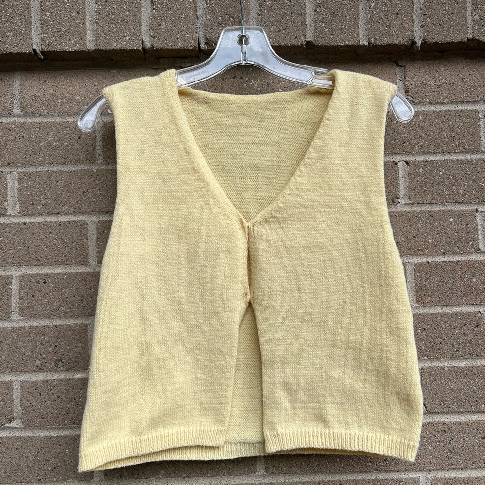 Yellow Sleeveless Knit Vest